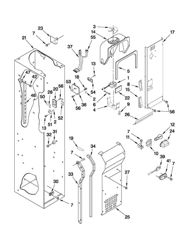 Freezer liner and air flow parts