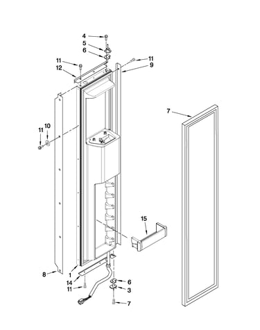 Freezer door parts