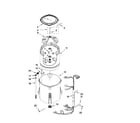 Whirlpool WTW5700XL2 basket and tub parts diagram