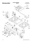 Cooktop, burner and grate parts
