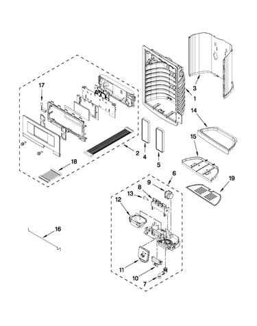 Dispenser front parts