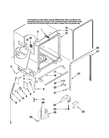 Tub and frame parts