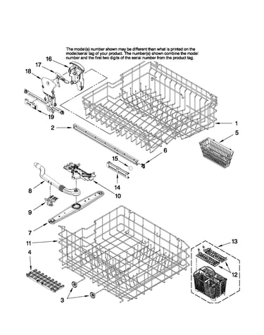 Upper and lower rack parts