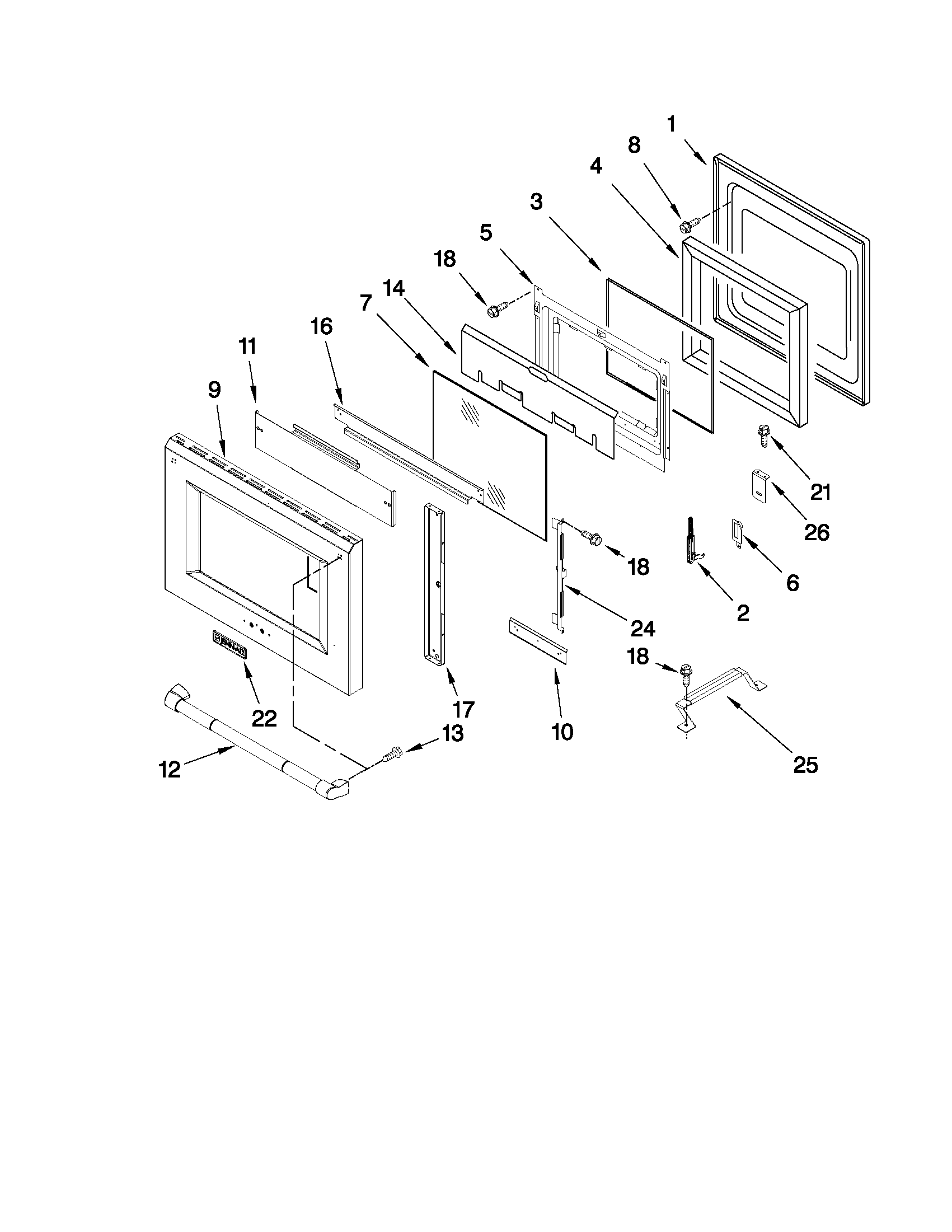 OVEN DOOR PARTS