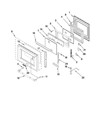 Oven door parts