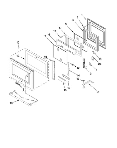 Oven door parts