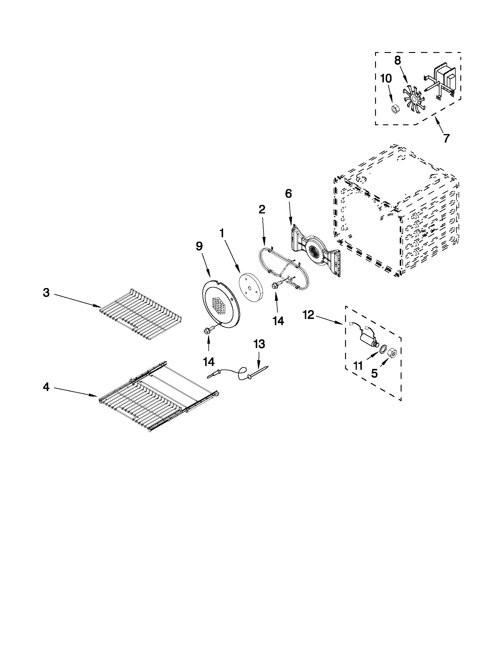 Internal oven parts