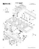 Cooktop, burner and grate parts