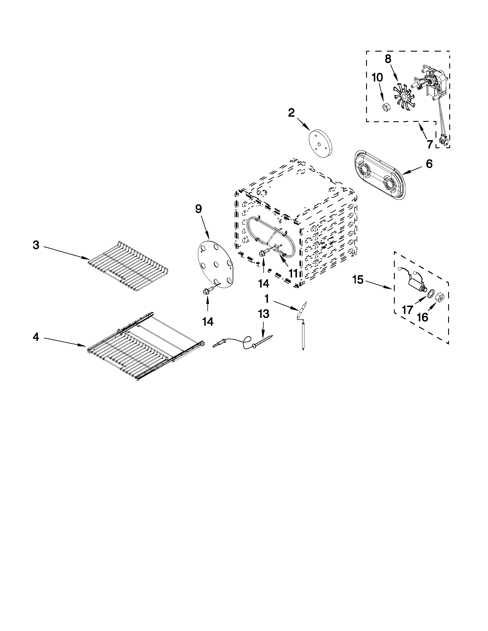 30" internal oven parts
