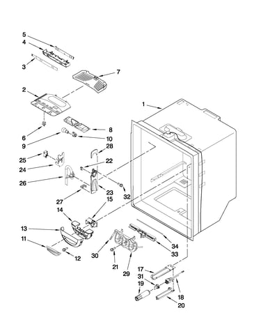 Refrigerator liner parts