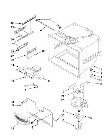 Freezer liner parts