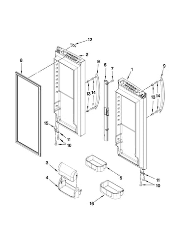 Refrigerator door parts