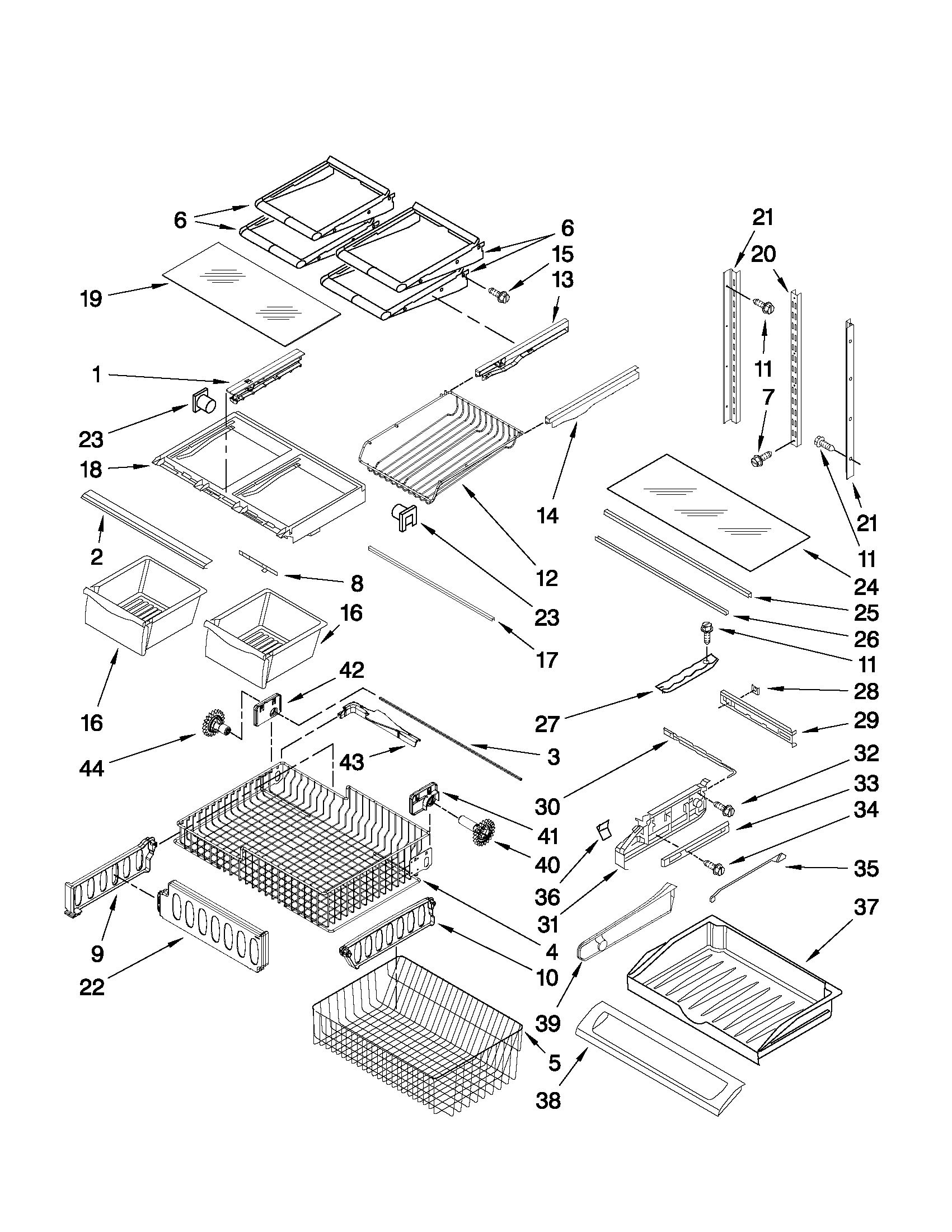 Shelf parts