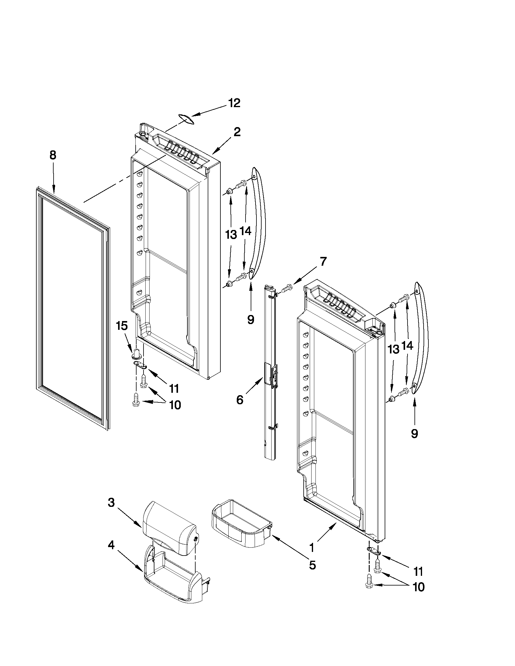 Refrigerator door parts