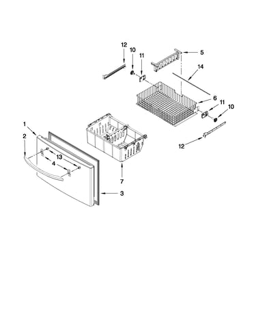 Freezer door parts