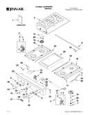 Cooktop, burner and grate parts