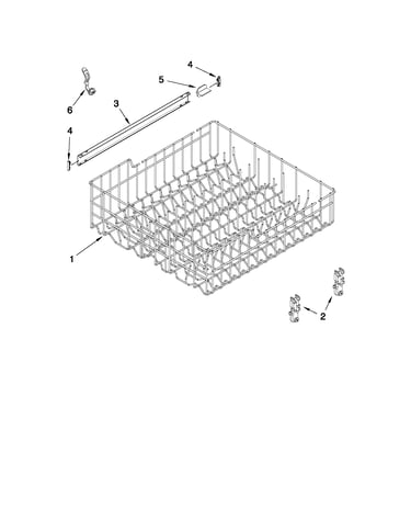 Upper rack and track parts