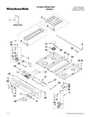 Cooktop, burner and grate parts