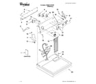 Whirlpool 7EWED1730YW0 top and console parts diagram