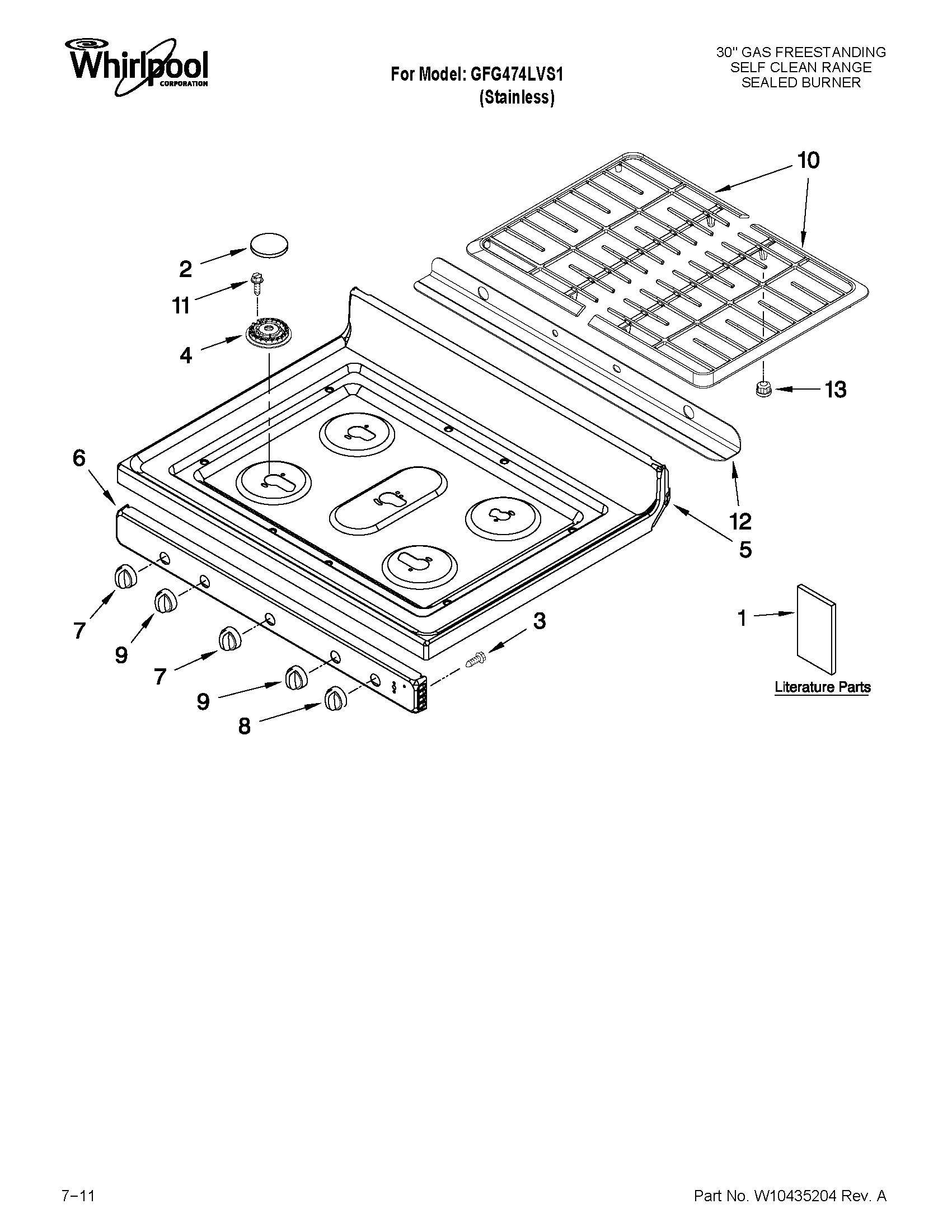 COOKTOP PARTS