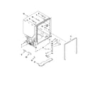 Whirlpool 7WDF530PAYM0 tub and frame parts diagram