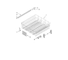Whirlpool 7WDF530PAYM0 upper rack and track parts diagram