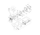Whirlpool GI6FARXXF02 motor and ice container parts diagram