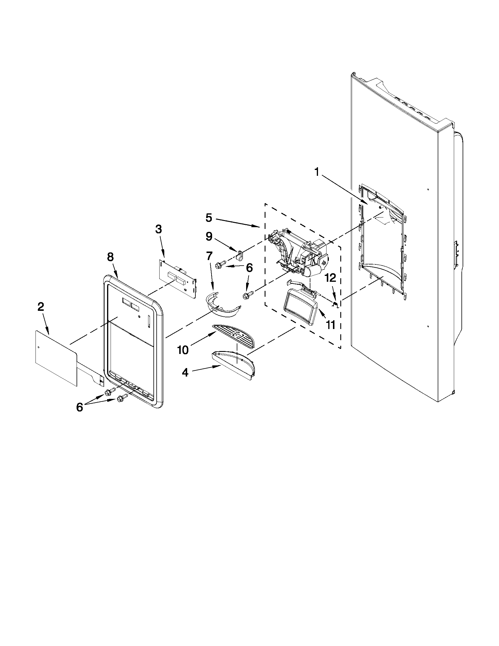 Dispenser front parts