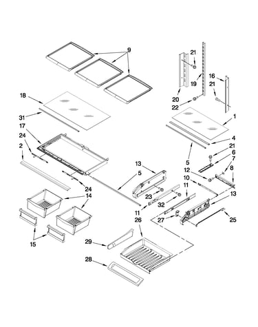 Shelf parts