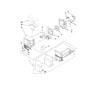 KitchenAid KFIS20XVMS7 motor and ice container parts diagram