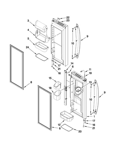 Refrigerator door parts