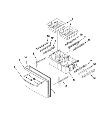 Freezer door parts