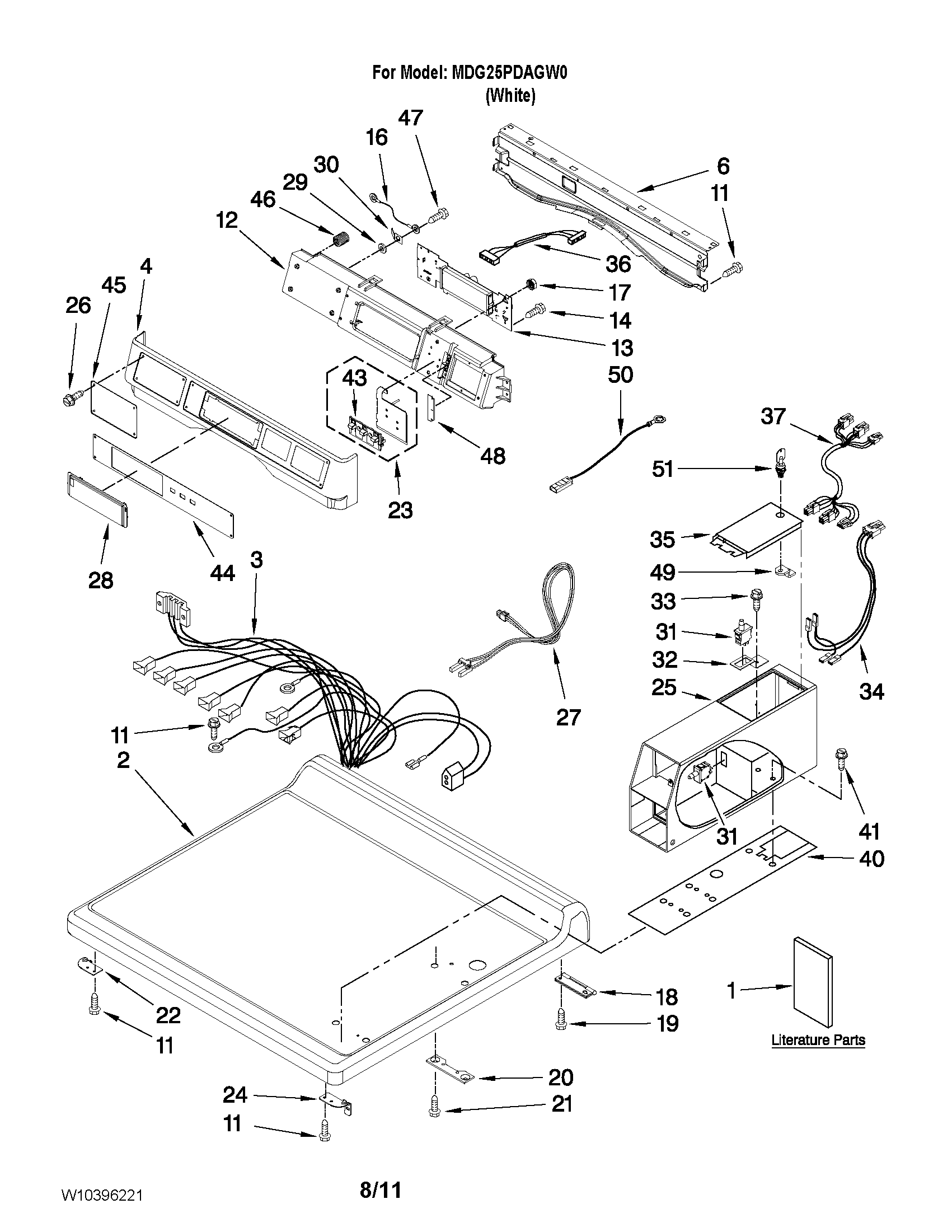 Top and console parts
