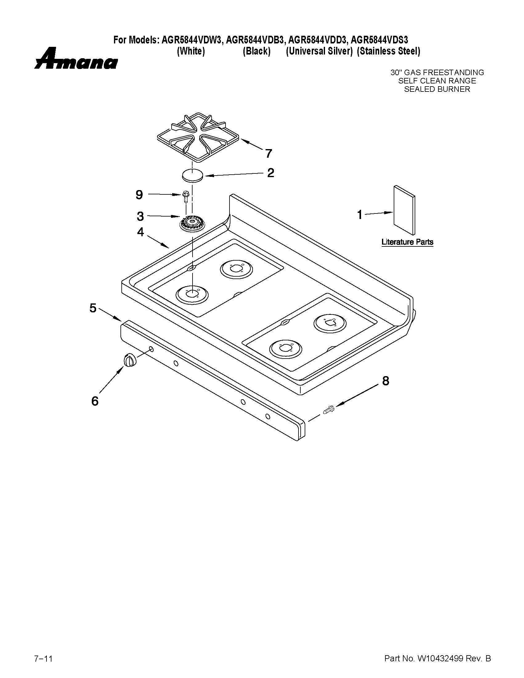 COOKTOP PARTS