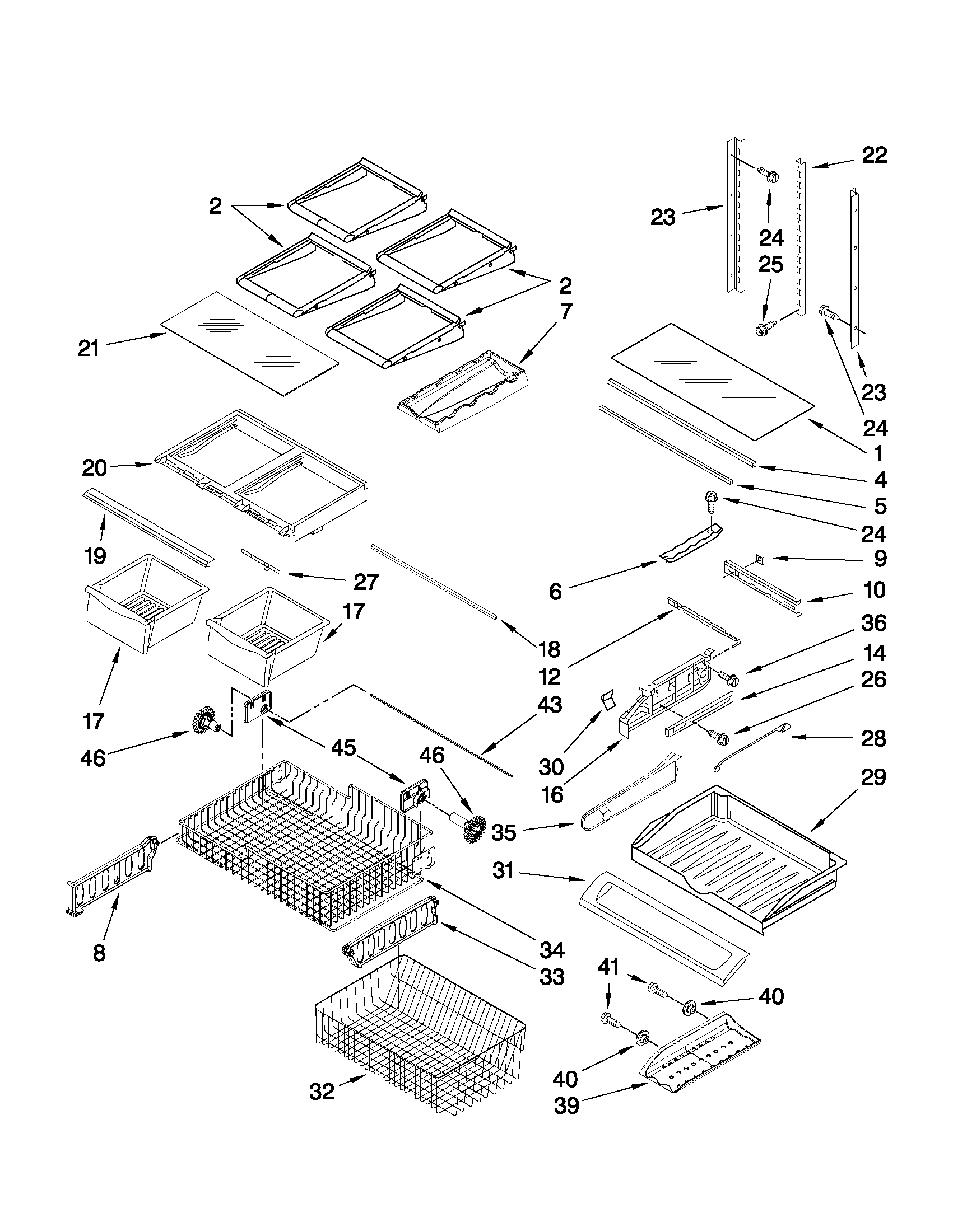 Shelf parts