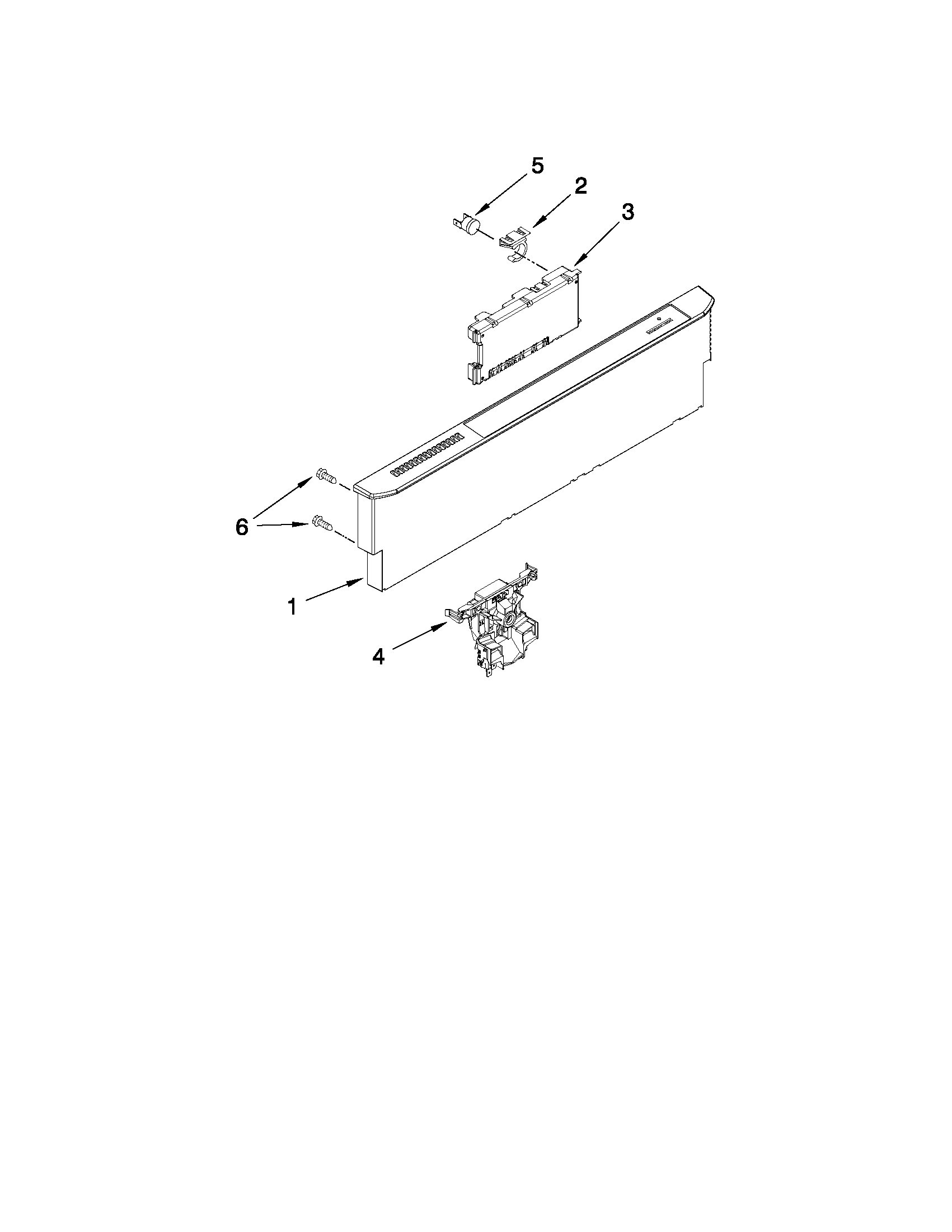 Control panel and latch parts