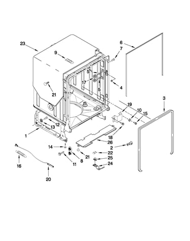 Tub and frame parts
