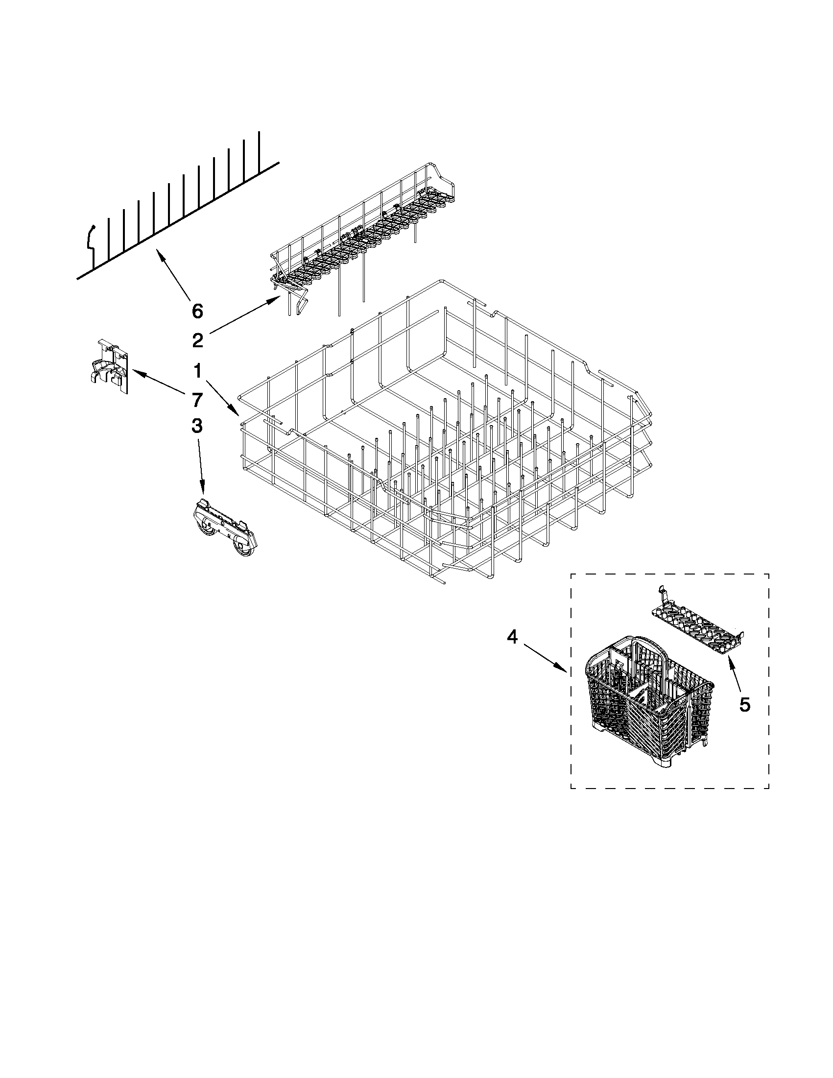 Lower rack parts