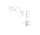 Whirlpool WSF26C2EXF01 motor and ice container parts diagram