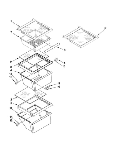 Refrigerator shelf parts