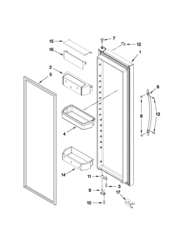 Refrigerator door parts