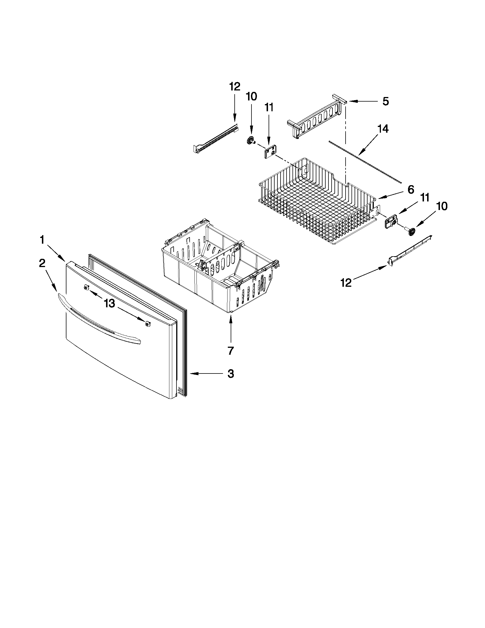 Freezer door parts