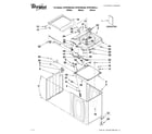 Whirlpool WTW7800XW4 top and cabinet parts diagram