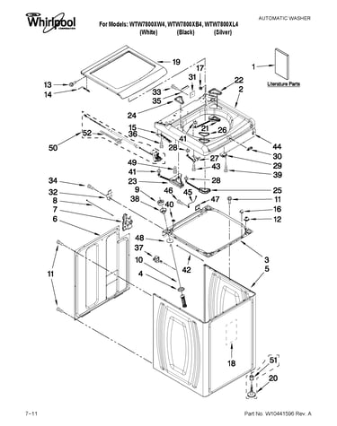 Top and cabinet parts