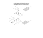Maytag MER6755ABW25 rack and element parts diagram