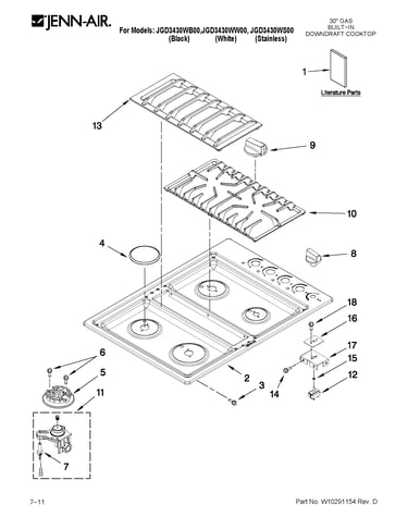 Cooktop parts