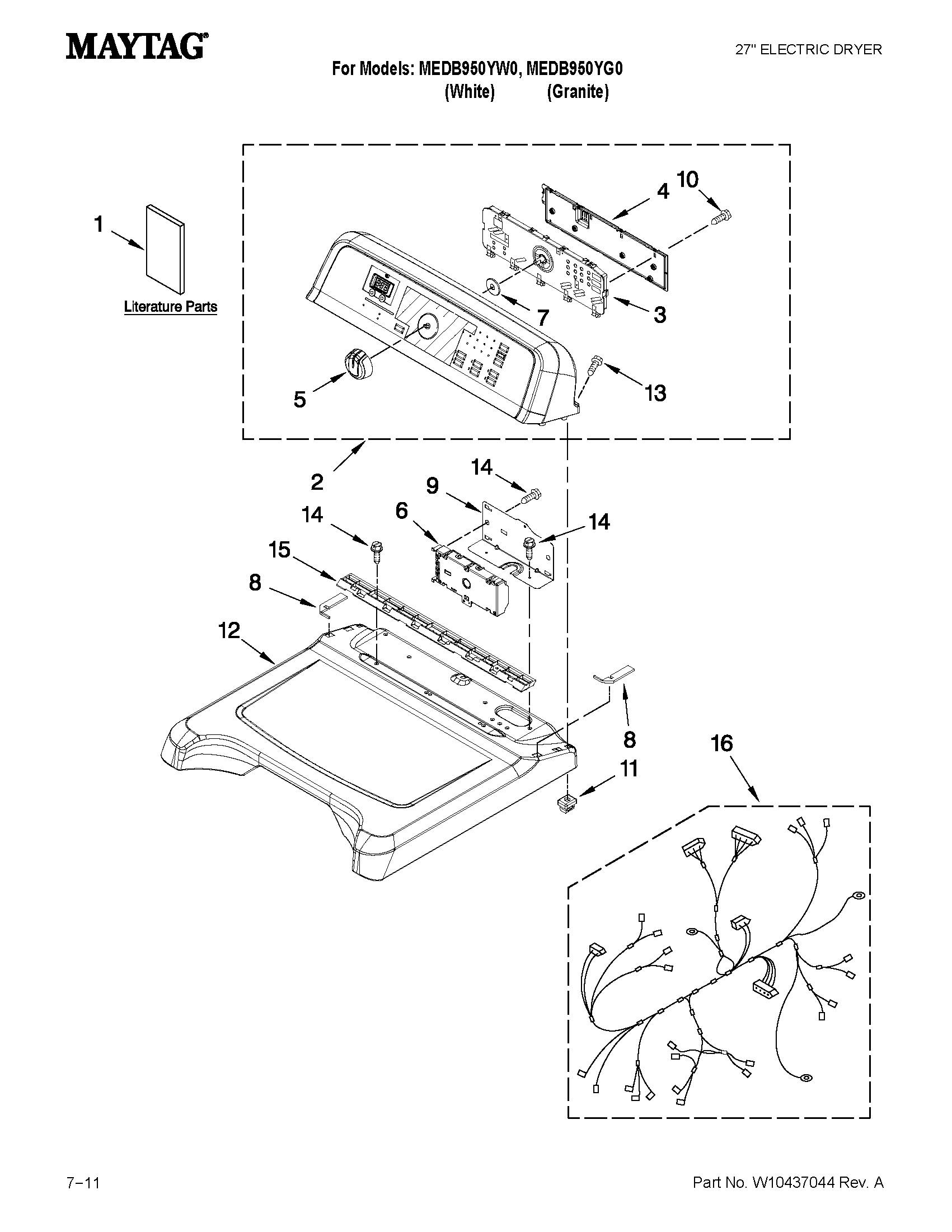 Top and console parts