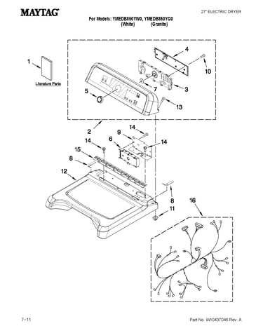 Top and console parts