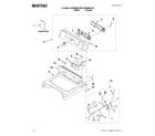 Maytag MGDB950YW0 top and console parts diagram