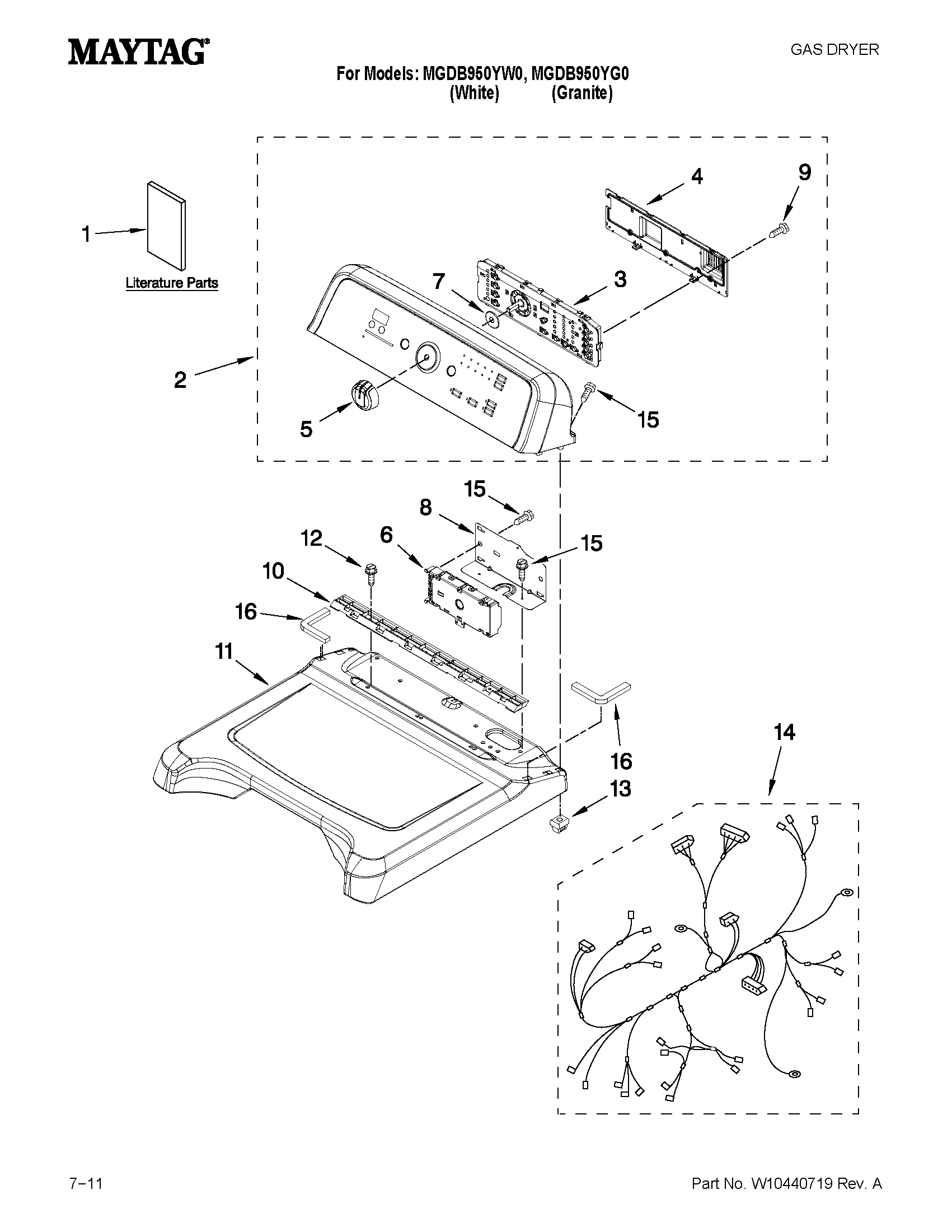 Top and console parts